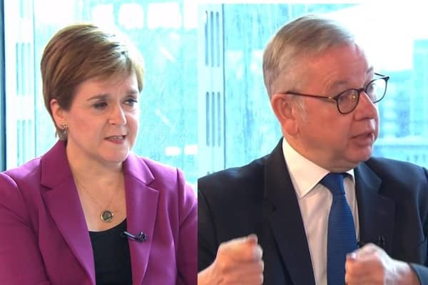Nicola Sturgeon (left) and Michael Gove (right) both appeared on Marr on Sunday to discuss the indyref2 debate dominating the election fallout