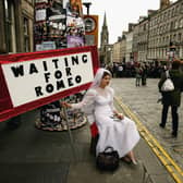 Street entertainers perform on the Royal Mile as part of the Edinburgh Festival Fringe  (Picture: Jeff J Mitchell/Getty Images)