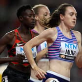 Laura Muir, right, was in impressive form in Brussels.