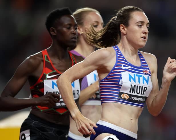Laura Muir, right, was in impressive form in Brussels.