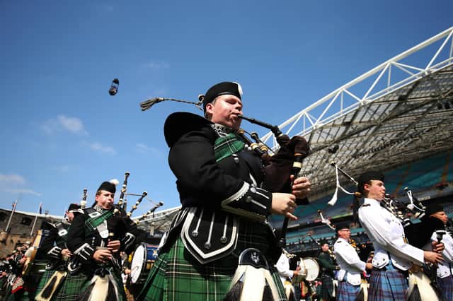 Pipers and drummers in tartan make for a stirring sight (Picture: Brendon Thorne/Getty Images)