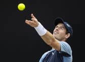 Andy Murray was clearly born to serve, although possibly not as First Minister (Picture: Tom Weller/dpa via AP)