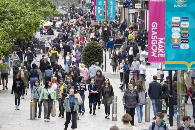 Shoppers in Glasgow city centre. Scotland's retail sector has had a challenging few years since the Covid pandemic.