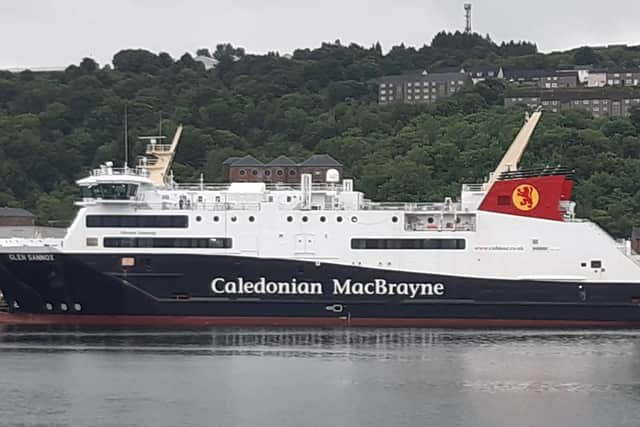 Glen Sannox at the Ferguson Marine shipyard in Port Glasgow last month. (Photo by Alastair Dalton/The Scotsman)