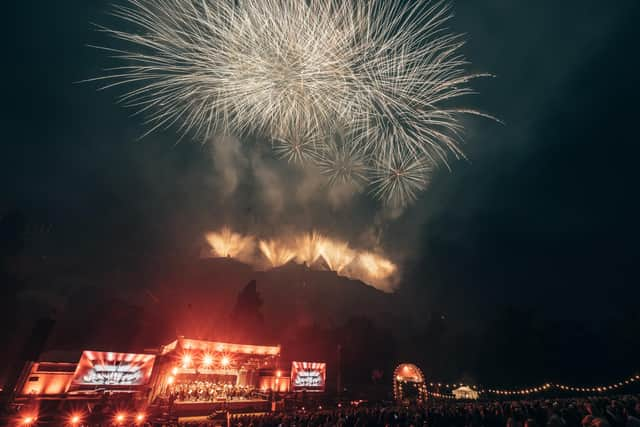 Huge crowds descend on Edinburgh city centre for the annual fireworks finale to the festivals. Picture: Ryan Buchanan