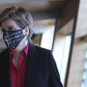 First Minister of Scotland Nicola Sturgeon arrives for First Minister's Questions at the Scottish Parliament in Holyrood, Edinburgh. Picture date: Thursday December 9, 2021.