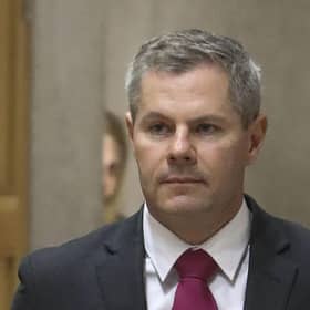 Former finance secretary Derek Mackay arrives at the Scottish Parliament in Holyrood, Edinburgh, to give evidence before the Public Audit Committee as part of its inquiry into the delays and overspends at Ferguson Marine in September.