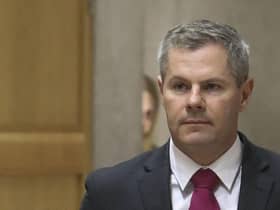 Former finance secretary Derek Mackay arrives at the Scottish Parliament in Holyrood, Edinburgh, to give evidence before the Public Audit Committee as part of its inquiry into the delays and overspends at Ferguson Marine in September.