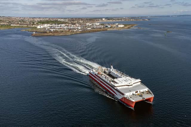 Alfred will operate on CalMac's Ardrossan-Brodick route until June 29. Picture: John Devlin