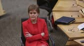 First Minister Nicola Sturgeon during First Minister's Questions at the Scottish Parliament in Holyrood, Edinburgh. Picture date: Thursday March 18, 2021.
