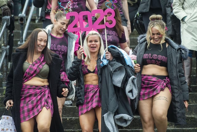 Revellers at the Loony Dook. Picture: Lisa Ferguson