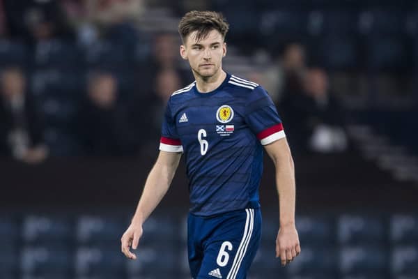 Arsenal's Kieran Tierney is back in the Scotland squad after recovering from the injury that saw him miss the June internationals. (Photo by Ross Parker / SNS Group)