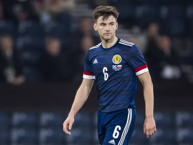Arsenal's Kieran Tierney is back in the Scotland squad after recovering from the injury that saw him miss the June internationals. (Photo by Ross Parker / SNS Group)