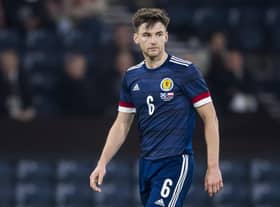 Arsenal's Kieran Tierney is back in the Scotland squad after recovering from the injury that saw him miss the June internationals. (Photo by Ross Parker / SNS Group)