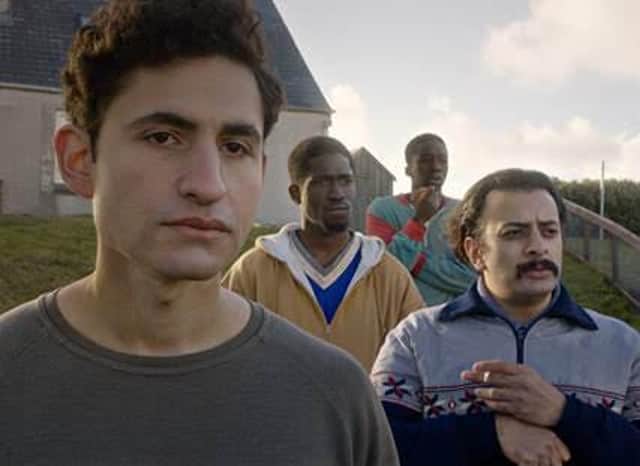Amir El-Masry, Ola Orebiyi, Kwabena Ansahis and Vikash Bhai star in Ben Sharrock's new film Limbo.
