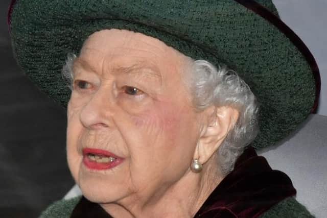 The Queen seen leaving the Service of Thanksgiving for Prince Philip on 29 March