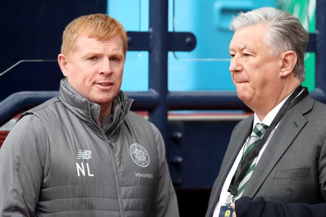 Celtic manager Neil Lennon and chief executive Peter Lawwell are taking wage cuts.