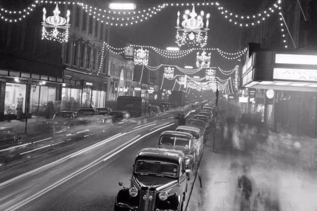 The Christmas lights on show in Buchanan Street back in 1961.