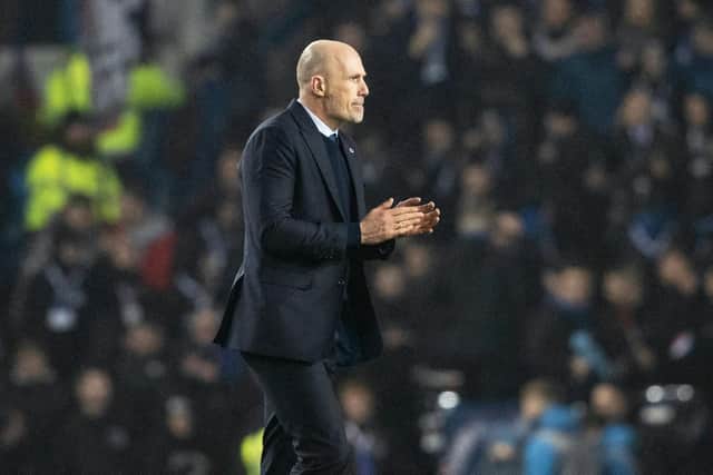 Rangers manager Phillipe Clement at full time after the 3-1 victory over Ross County at Ibrox. (Photo by Alan Harvey / SNS Group)