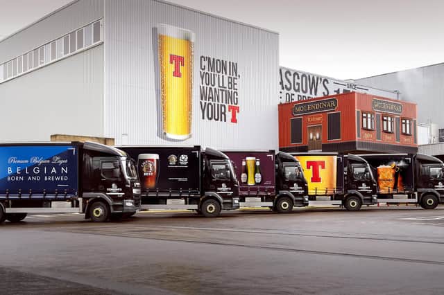 Tennent's is the best selling lager brand in Scotland and is brewed at the famous Wellpark Brewery in Glasgow. Picture: Andy Buchanan