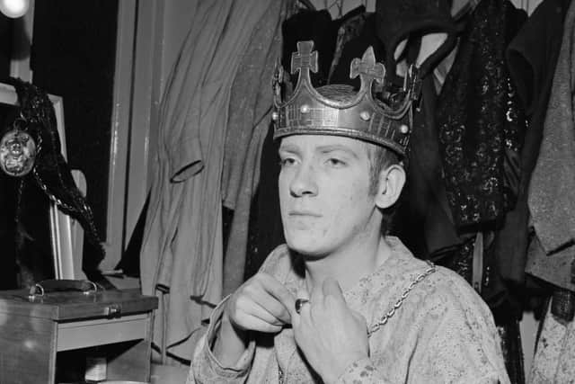 English actor David Warner as King Henry VI in the stage play 'The Wars of the Roses', adapted from Shakespeare's historical plays 'Henry VI' and 'Richard III', and staged by the Royal Shakespeare Company at the Aldwych Theatre in London, UK, 11th January 1964. (Photo by Evening Standard/Hulton Archive/Getty Images)