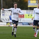 Scott Wright celebrates after scoring to make it 1-0 Rangers during a Scottish Premiership match between St Johnstone and Rangers at McDiarmid Park, on April 21, 2021, in Perth, Scotland. (Photo by Rob Casey / SNS Group)