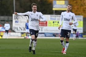 Scott Wright celebrates after scoring to make it 1-0 Rangers during a Scottish Premiership match between St Johnstone and Rangers at McDiarmid Park, on April 21, 2021, in Perth, Scotland. (Photo by Rob Casey / SNS Group)