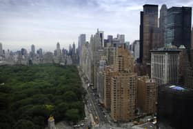 A general view of Central Park and the Manhatten skyline in New York .Photo: Joel Ryan/PA