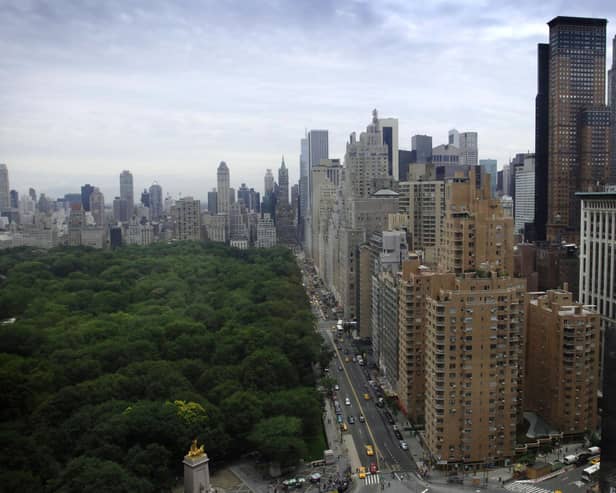 A general view of Central Park and the Manhatten skyline in New York .Photo: Joel Ryan/PA