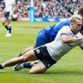 Darcy Graham scored a try in Scotland's home win over France on August 5 but will miss the final World Cup warm-up match against Georgia.  (Photo by Craig Williamson / SNS Group)