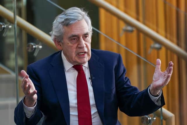 Former Labour Prime Minister Gordon Brown yesterday (Picture: Ian Forsyth/Getty Images)