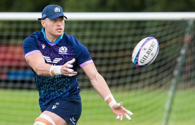 Jack Dempsey was able to take part in Scotland training following his recovery from a rib injury. (Photo by Ross Parker / SNS Group)