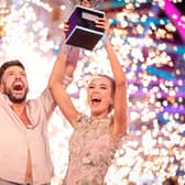 Rose Ayling-Ellis and Giovanni Pernice celebrate after winning the final of the BBC's Strictly Come Dancing (Picture: Guy Levy/BBC/PA Wire)