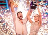Rose Ayling-Ellis and Giovanni Pernice celebrate after winning the final of the BBC's Strictly Come Dancing (Picture: Guy Levy/BBC/PA Wire)