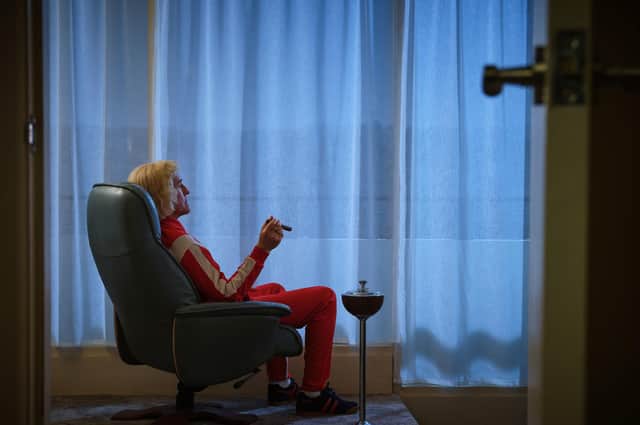 Steve Coogan as Jimmy Savile. Photo: PA Wire