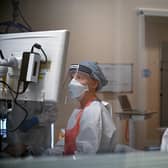 Staff at University Hospital Monklands ventilate a Covid-positive patient on the ICU ward on February 5, 2021 in Airdrie, Scotland. Photo by Jeff J Mitchell/Getty Images