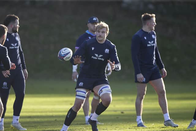 Jonny Gray replaces his suspended brother Richie against Argentina. (Photo by Craig Williamson / SNS Group)