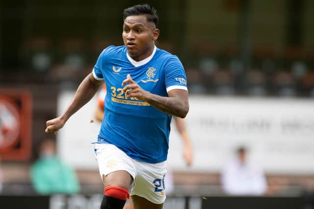Rangers will hope for another influential performance from their all-time leading European goalscorer Alfredo Morelos against Malmo at Ibrox on Tuesday night. (Photo by Steve Welsh/Getty Images)
