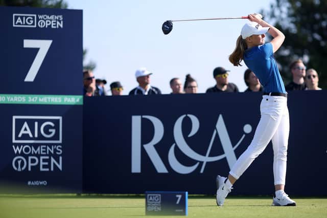 Louise Duncan in action during the final round of last year's AIG Women's Open at Carnoustie. Picture: Charlie Crowhurst/R&A/R&A via Getty Images.