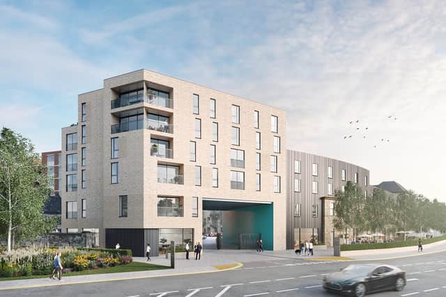 The Linen Quarter development is made up of a mixture of new-build and conversion homes on the site of the former Pilmuir Works damask factory in Dunfermline