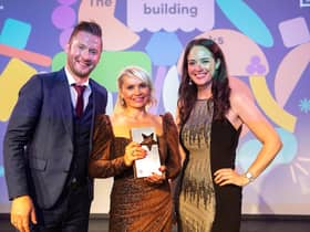 Jacqueline Reid from Rokbak Volvo was presented the Inspirational Marketing Leaders Award last year by Drew Gillies of Denholm Associates and Star Awards host Jennifer Reoch. Image: Digital Triangle Creative Ltd