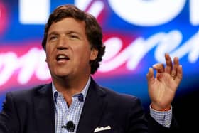 Broadcaster Tucker Carlson, who left Fox News last year, interviewed Vladimir Putin. Picture: Getty Images
