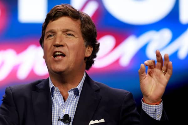 Broadcaster Tucker Carlson, who left Fox News last year, interviewed Vladimir Putin. Picture: Getty Images