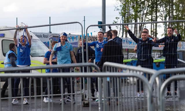 St Johnstone's players celebrate winning the Scottish Cup back in May.