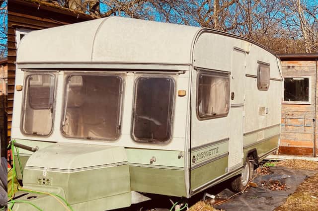 The converted caravan is expected to make its debut as the new solar-powered Moving Images cinema in Hawick in April.