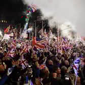 Brexit supporters wave Union flags on the day the UK formally left the European Union (Picture: Daniel Leal-Olivas/AFP via Getty Images)