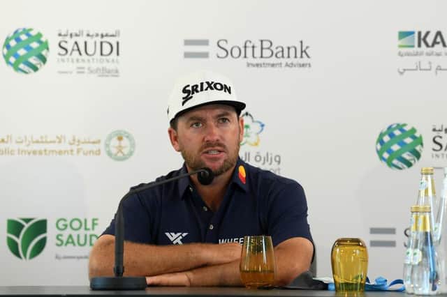 Graeme McDowell during a press conference ahead of his title defence in the Saudi International powered by SoftBank Investment Advisers at Royal Greens Golf and Country Club in King Abdullah Economic City. Picture: Ross Kinnaird/Getty Images.