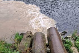 Heavily silted liquid poured into the Dee, turning the normally clear water a dirty brown colour.
