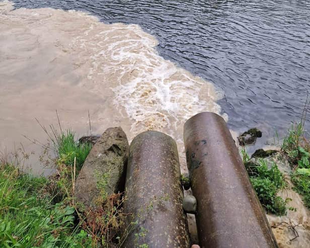 Heavily silted liquid poured into the Dee, turning the normally clear water a dirty brown colour.