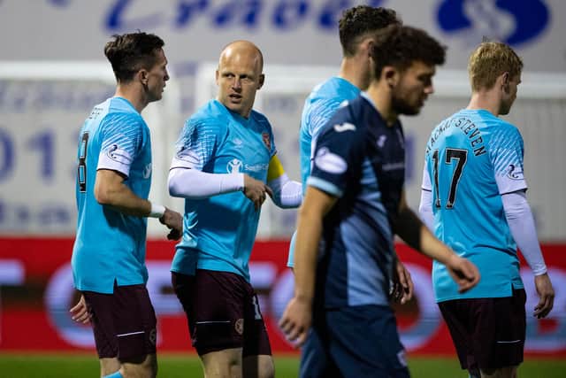 Steven Naismith was on the scoresheet as Hearts defeated Raith 4-0.